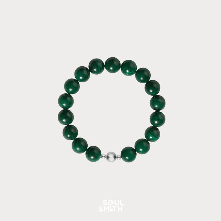 3. Malachite Crystal Bracelet – Heart Chakra – Verdant Heart