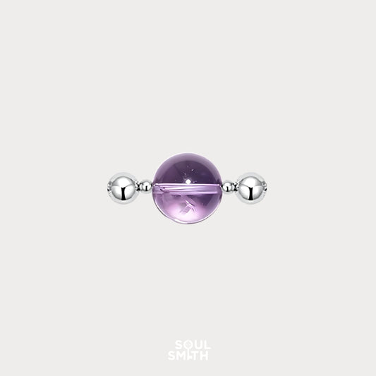 Faceted amethyst charm for Crown Chakra clarity and spiritual focus – SoulSmith
