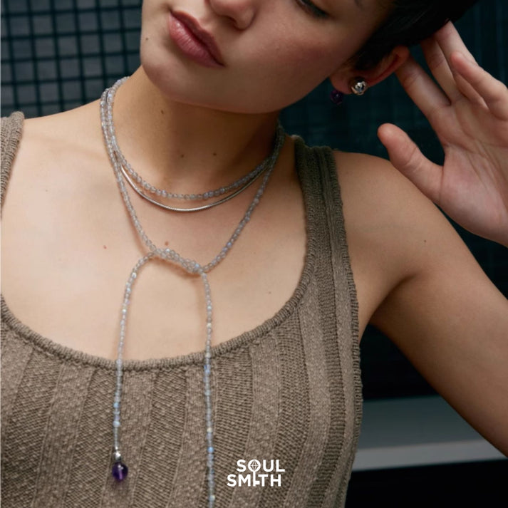 Editor's Pick: Moonstone Crystal Cube Necklace – Misty Light