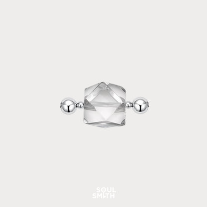 Clear quartz free form charm for crown chakra alignment.
