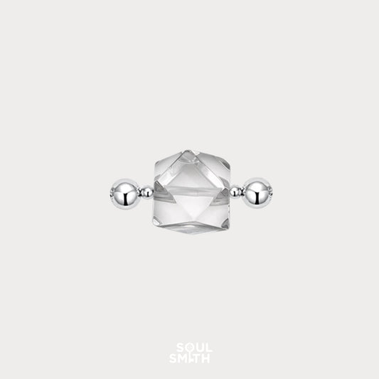 Clear quartz free form charm for crown chakra alignment.
