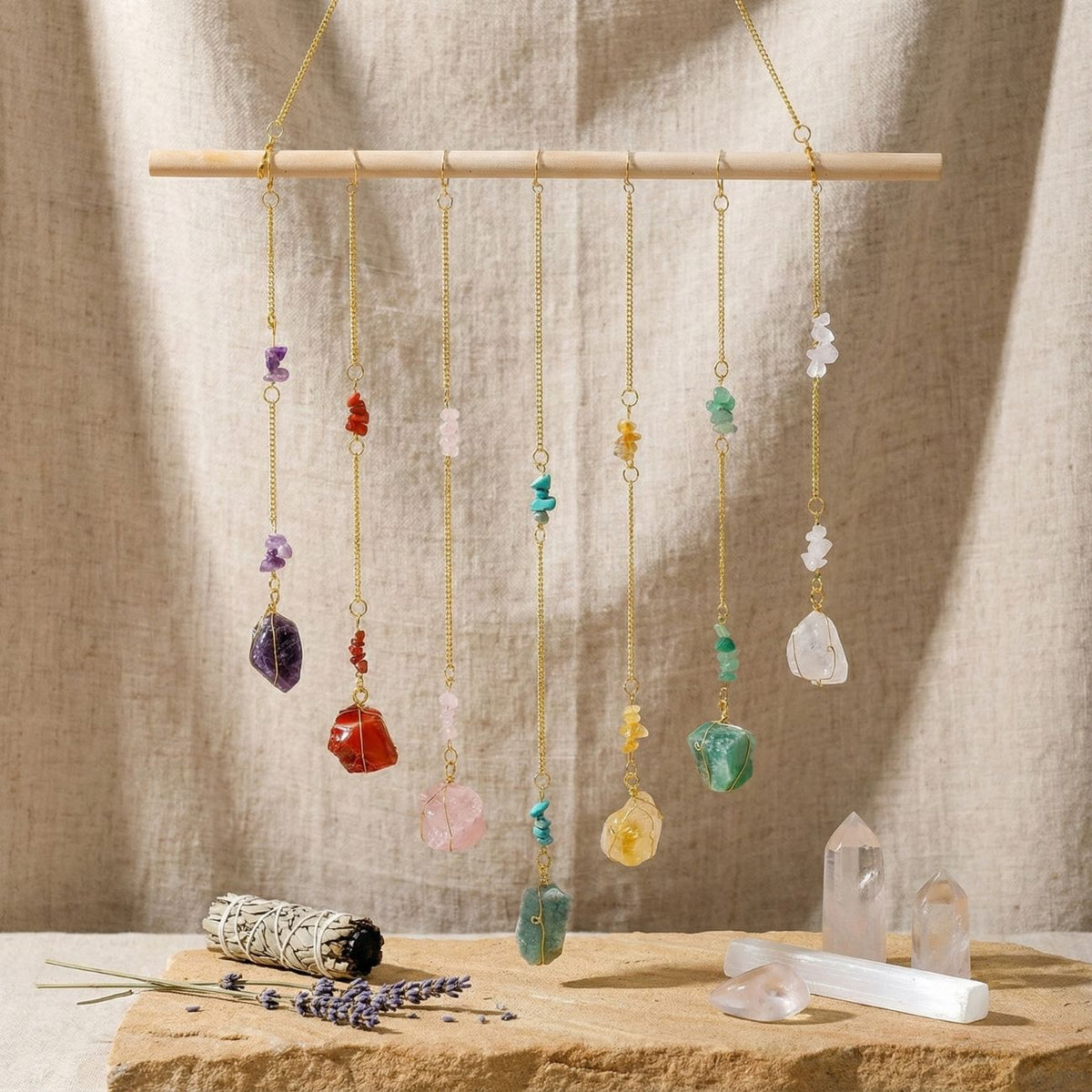 Crystal Dream Catcher Wall Hanging