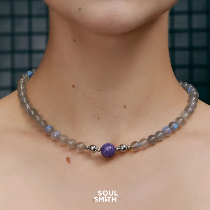 2. Moonstone Crystal Bracelet – Third Eye &amp; Crown Chakras – Misty Light