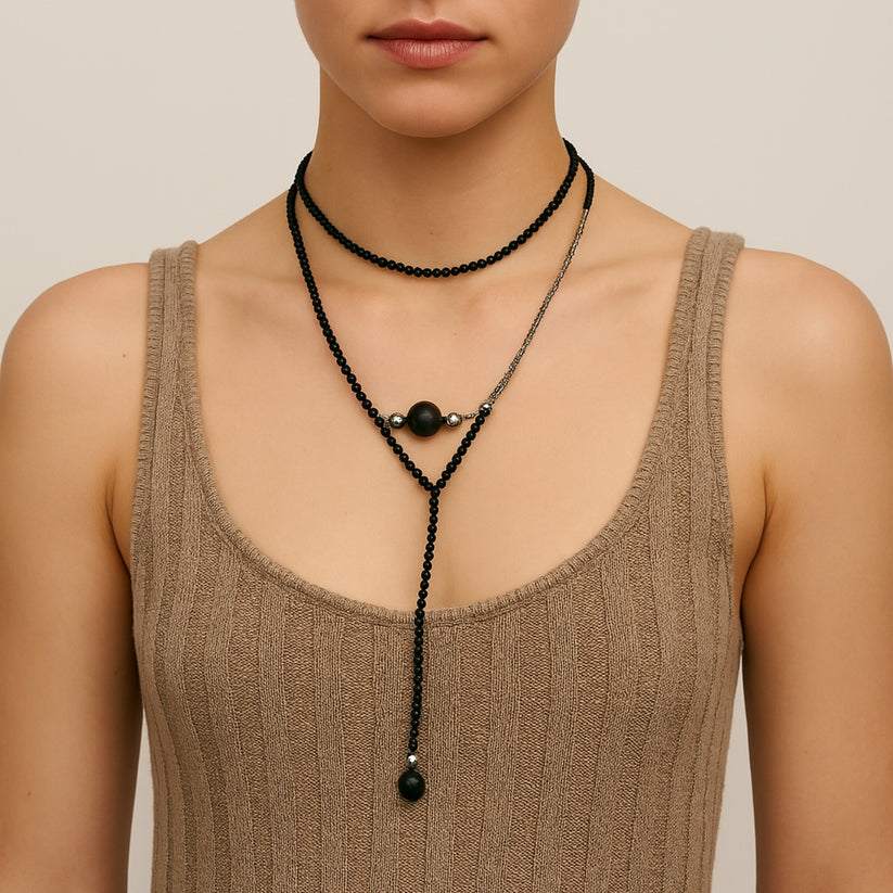 1. Onyx Rope Necklace – Root Chakra – Shadow Guardian Infinite