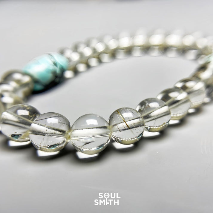 Spotlight: Clear Quartz & Turquoise Crystal Bracelet – Harmony Flow